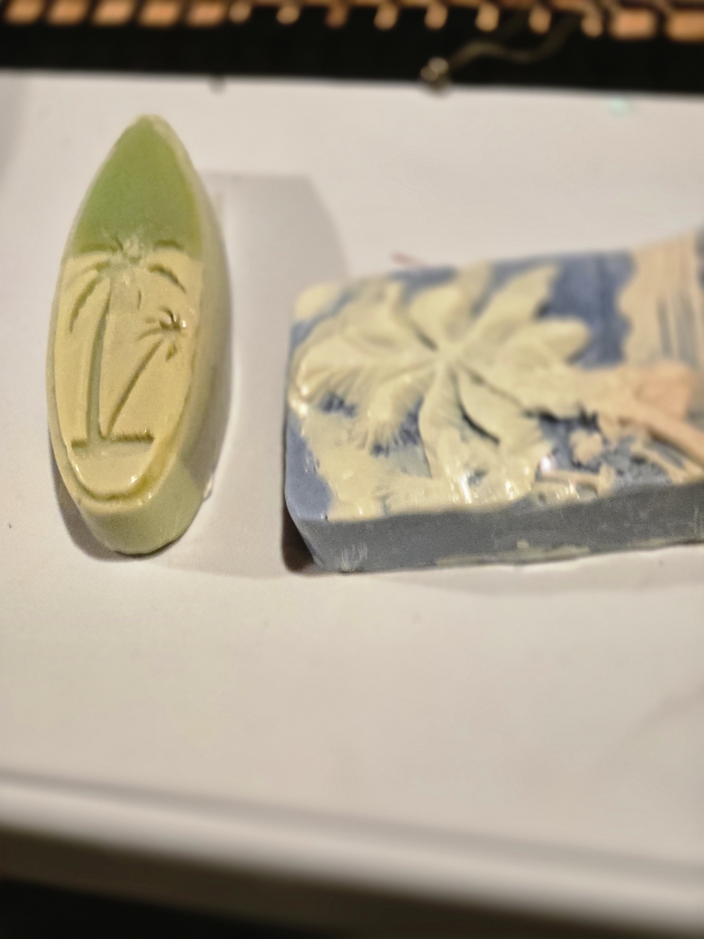 Handcrafted Palm Leaf Soap Bar - Green